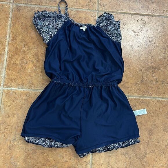 NWOT Ella Moss girls Slit Shoulder Chiffon Romper size 14 - Picture 4 of 7